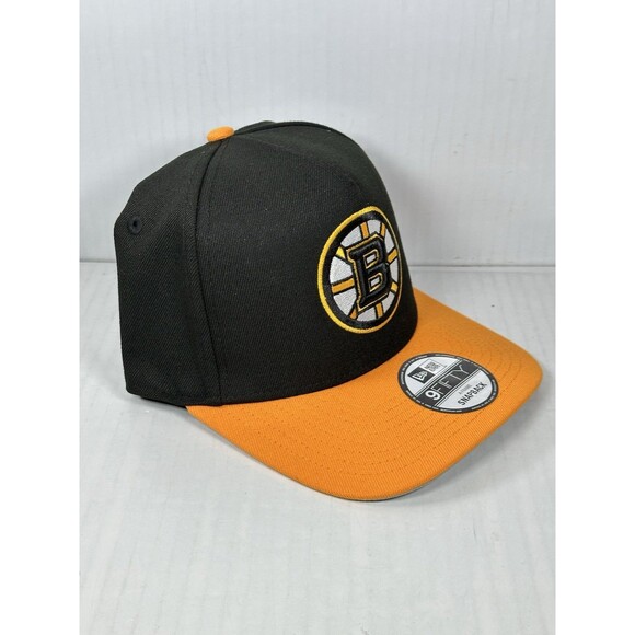 New Era Boston Bruins 9FIFTY A-Frame SnapBack Black Gold Circle Logo Hat Cap NWT - Picture 3 of 5